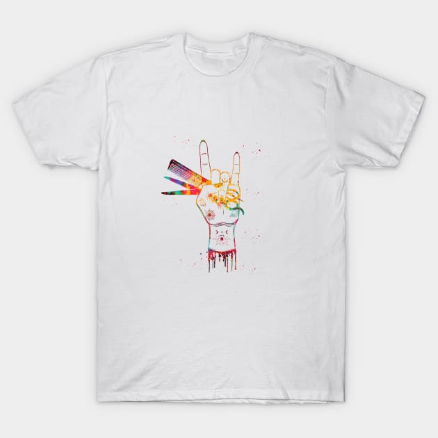 Hairstylist Art T-Shirt by erzebeth